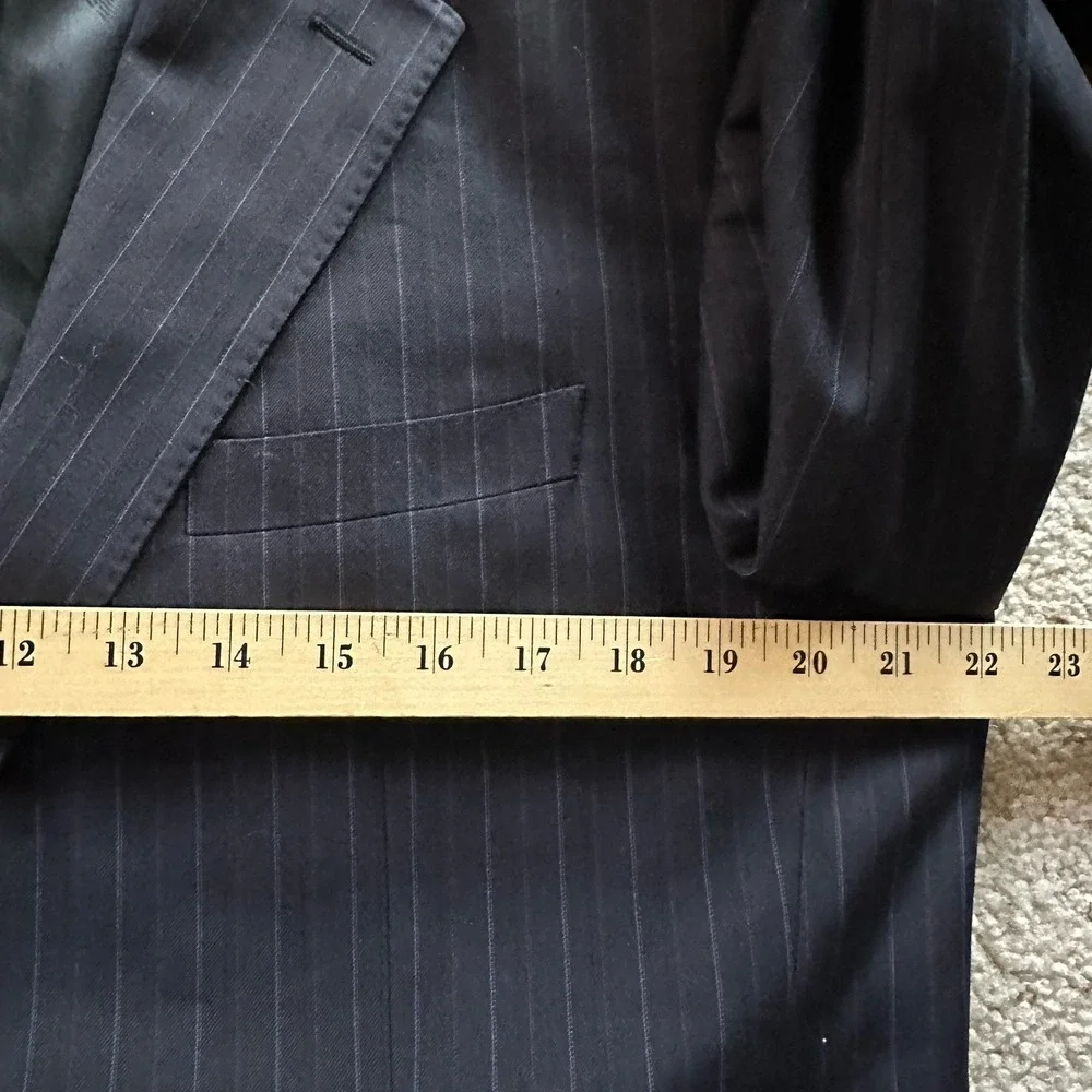 Giorgio Armani Blazer Mens 42R US Wool Blend‎ Sport Coat Pinstripe Jacket Luxury